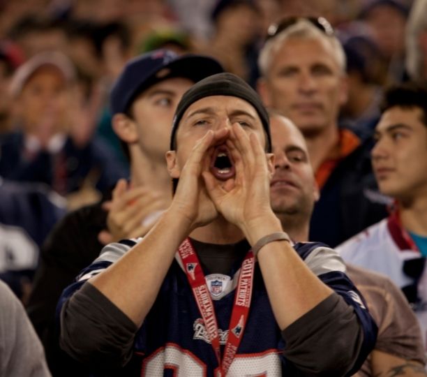 New England Patriots Fan Shouting
