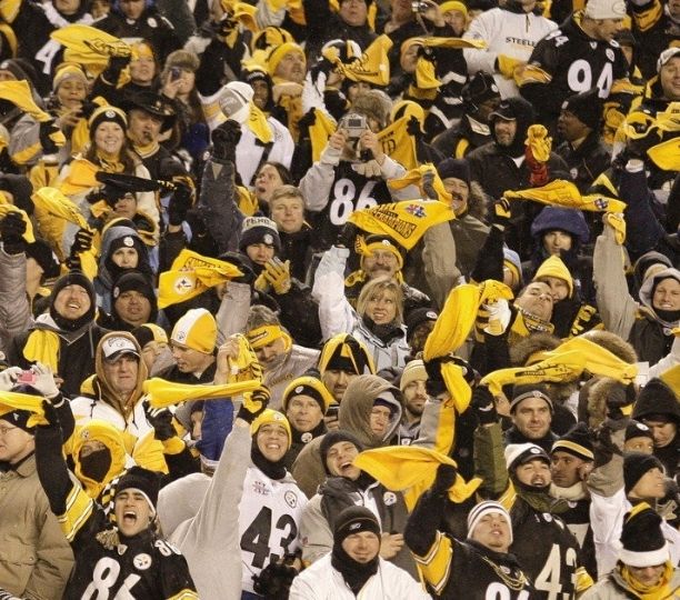 Pittsburgh Steelers Fans Waving Terrible Towels