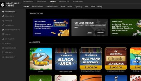 Draftkings Online Casino Lobby