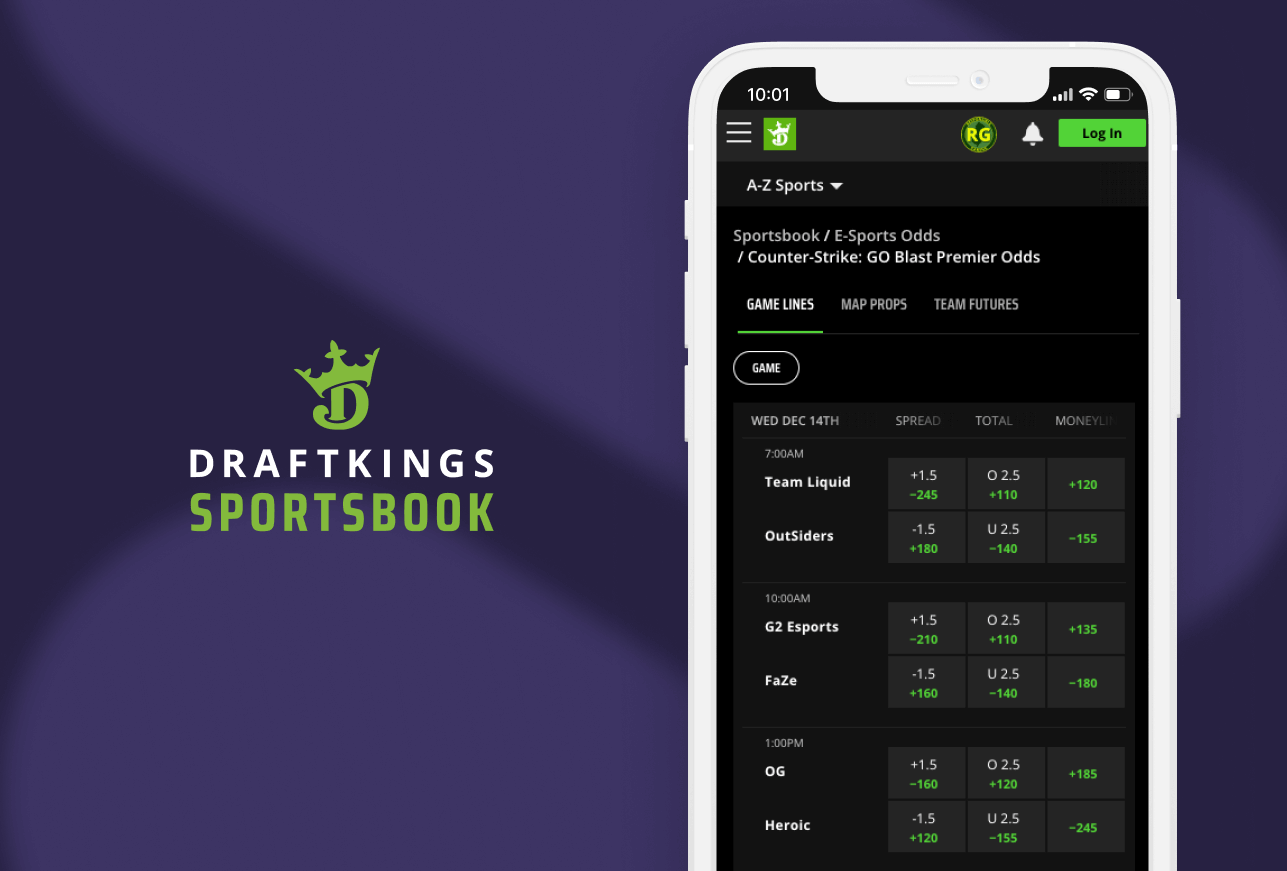 Draftkings Sportsbook Screenshot Main Page